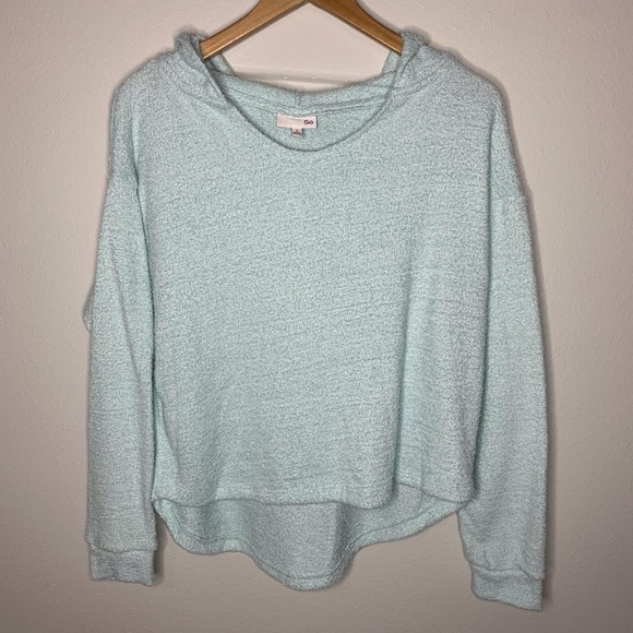 SO Juniors Cozy Lightweight Green Hooded Sweater (S) - Picture 3 of 7